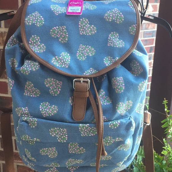 Candie's Handbags - Candies Riley Light Denim Floral Heart Backpack